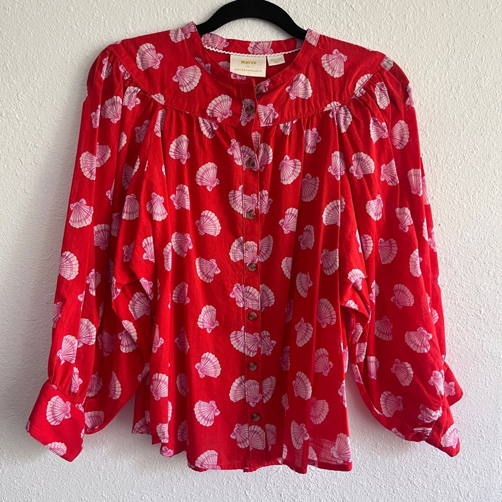 Red Floral Women's Top